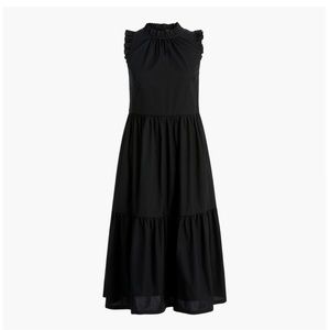 J. Crew Factory tiered midi dress black